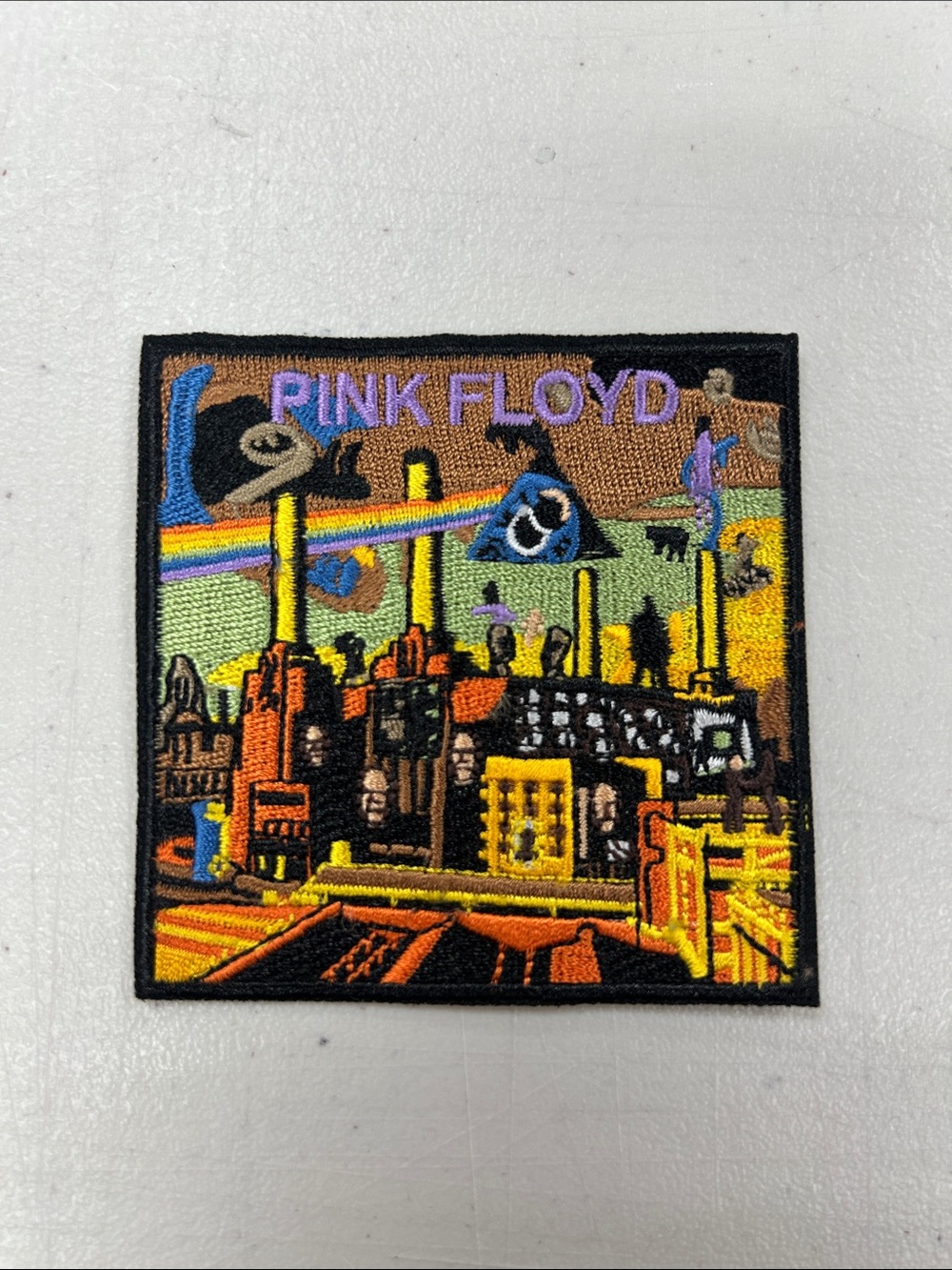 Pink Floyd Vibrant Multi-Hue Embroidered Iron On Patch